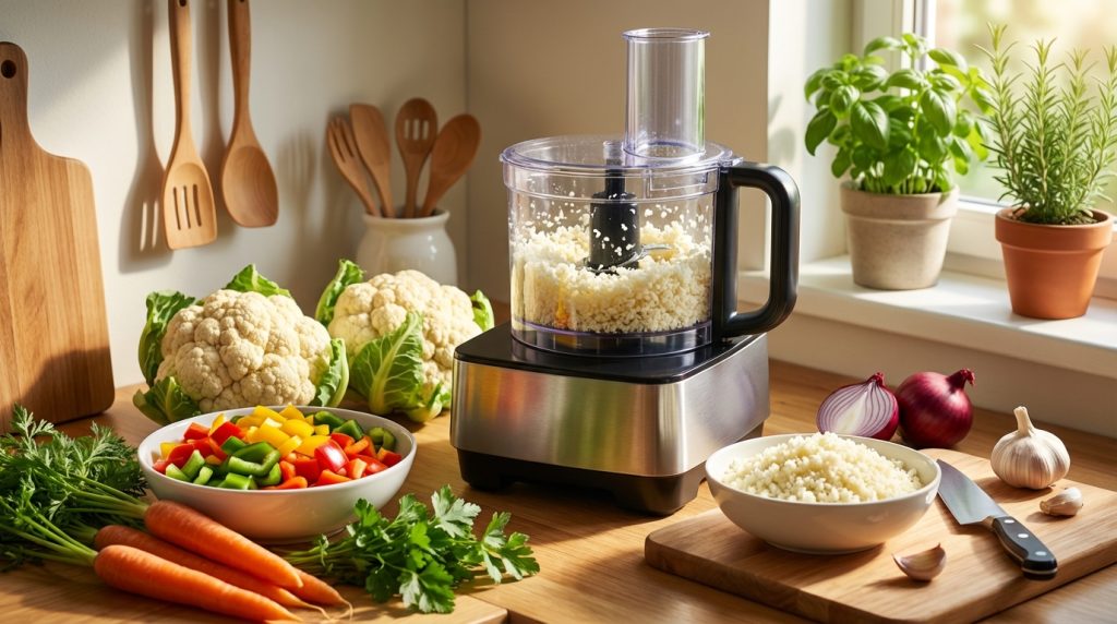 naučte se, jak snadno připravit chutnou a zdravou květákovou rýži doma s naším jednoduchým receptem. ideální alternativa k běžné rýži plná vitamínů a chutí.