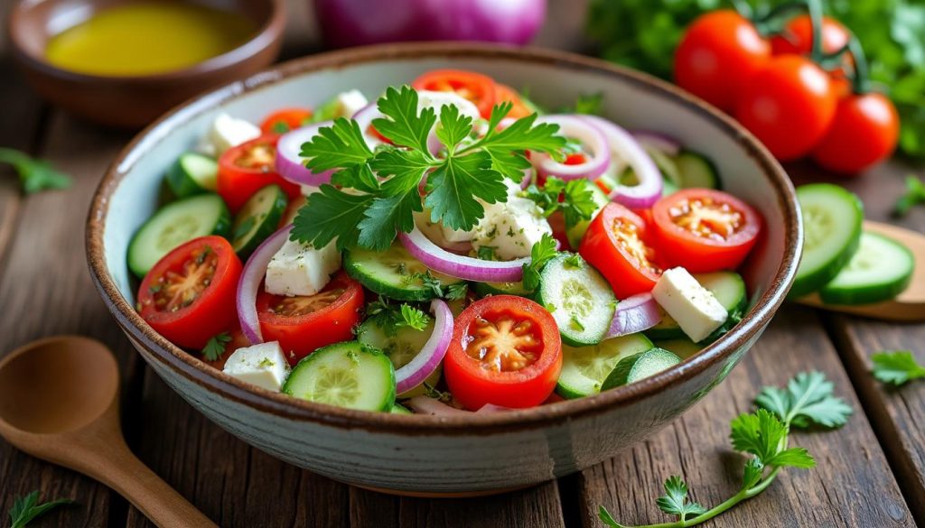 naučte se, jak jednoduše a rychle připravit tradiční šopský salát – chutný recept plný čerstvé zeleniny a sýra, ideální pro každou příležitost.