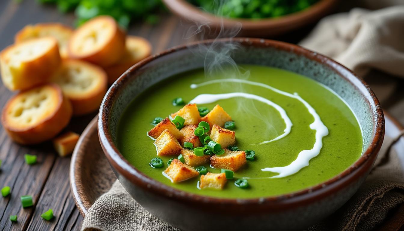 objevte jednoduchý recept, jak si doma připravit lahodnou a krémovou hráškovou polévku plnou chutí a zdravých ingrediencí.