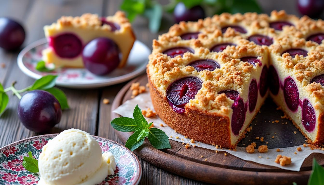 objevte, jak snadno připravit luxusní švestkový koláč krok za krokem s naším podrobným receptem. perfektní dezert pro každou příležitost!