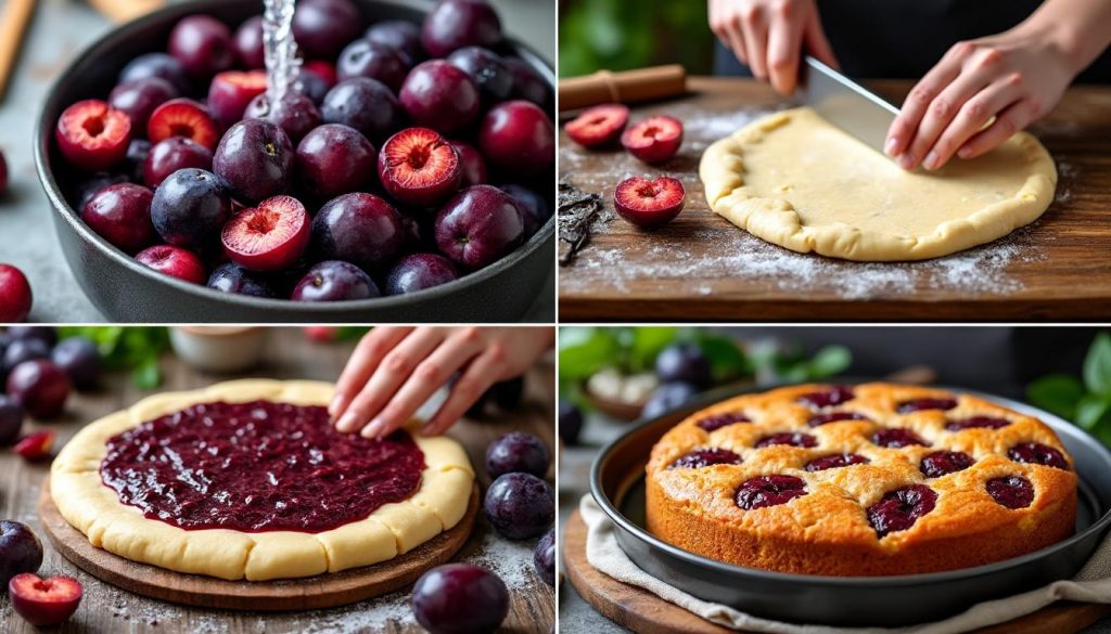 objevte, jak připravit luxusní švestkový koláč krok za krokem s naším podrobným receptem. naučte se chutný a jednoduchý postup pro dokonalý dezert.