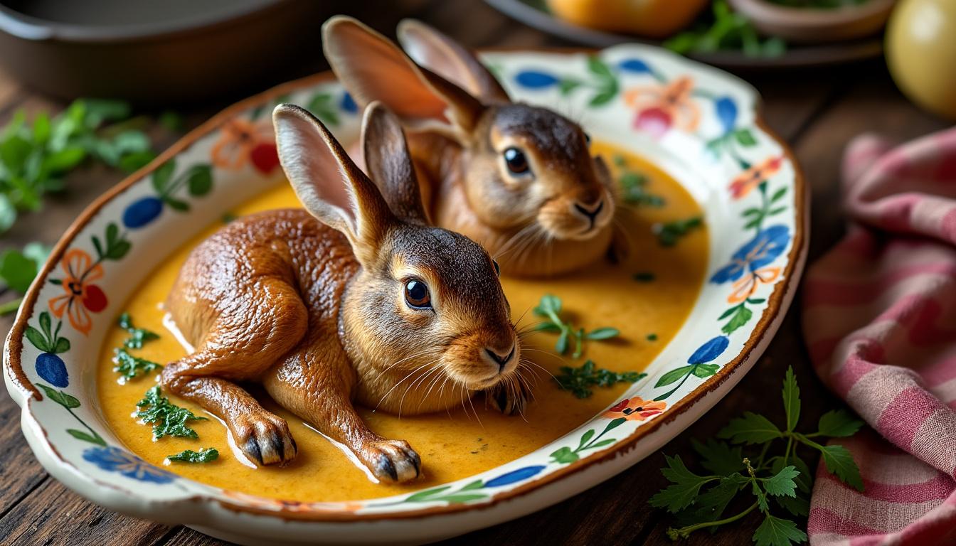 naučte se, jak připravit králíka na smetaně jemně a chutně s naším snadným receptem. perfektní tipy pro lahodné a šťavnaté jídlo z králičího masa.