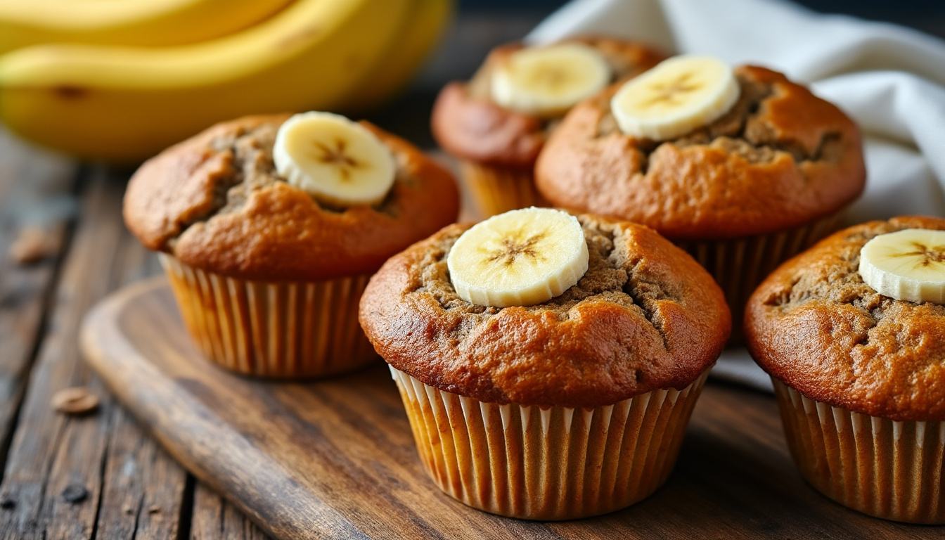 objevte jednoduchý a rychlý recept na chutné banánové muffiny, které si můžete připravit doma během pár minut. perfektní sladká pochoutka pro každou příležitost.