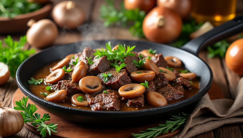 objevte recept, jak připravit hovězí na houbách a užijte si bohatou a tradiční chuť této české klasiky.