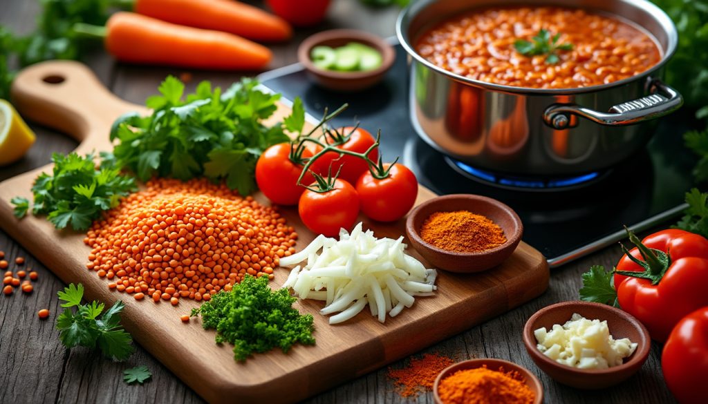 objevte, jak snadno připravit chutný recept s červenou čočkou plný zdravých ingrediencí a bohaté chuti.