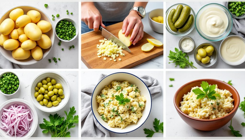 naučte se připravit jednoduchý bramborový salát krok za krokem s naším snadným a přehledným receptem. perfektní pro každou příležitost!