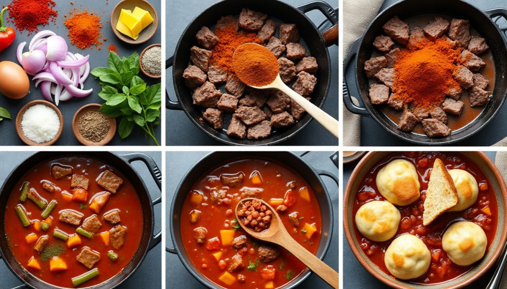 objevte autentický recept na tradiční guláš krok za krokem a naučte se připravit lahodné české jídlo plné chutí.